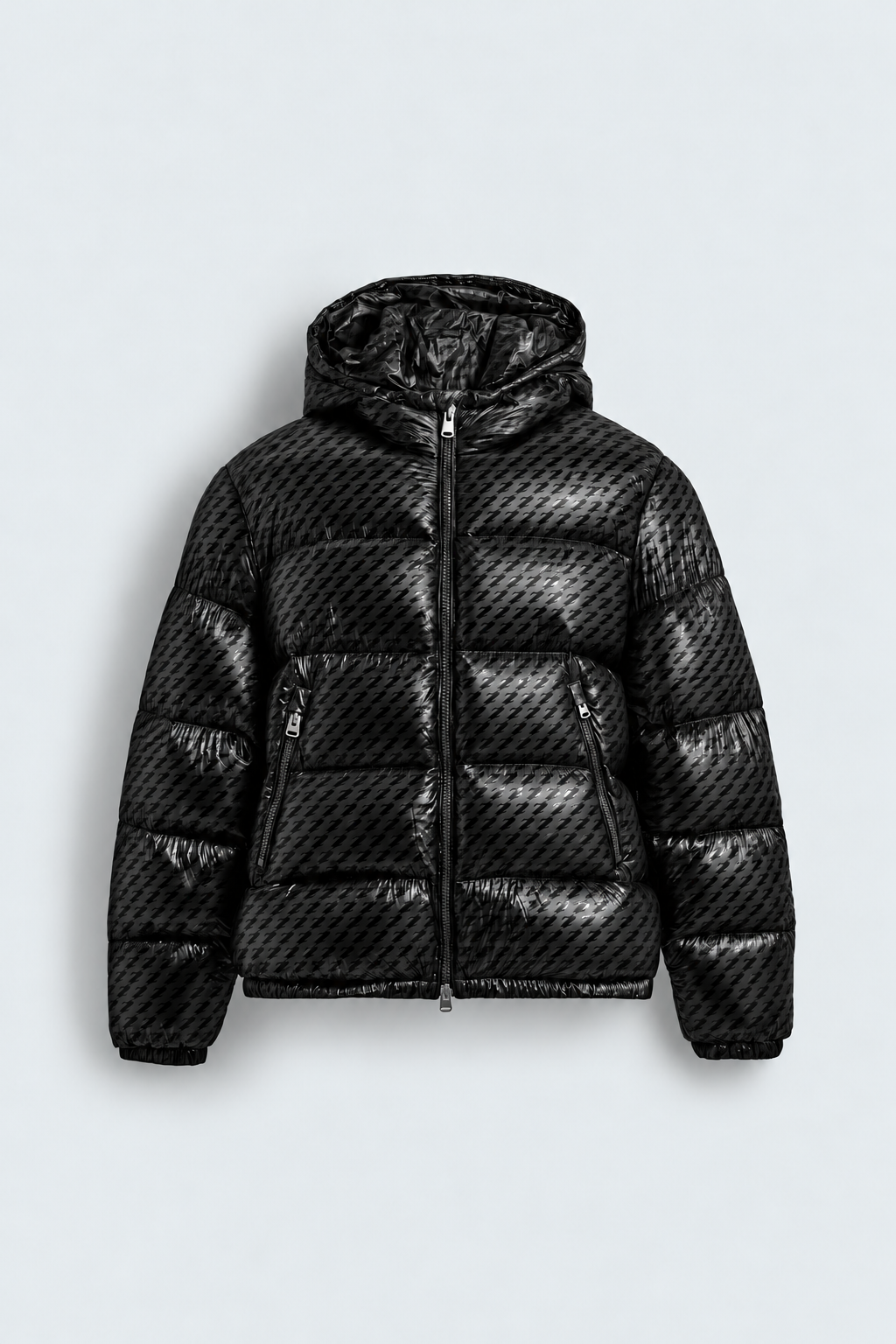 BLAYZ MONOGRAM JACKET — czarna kurtka z monogramem, przód